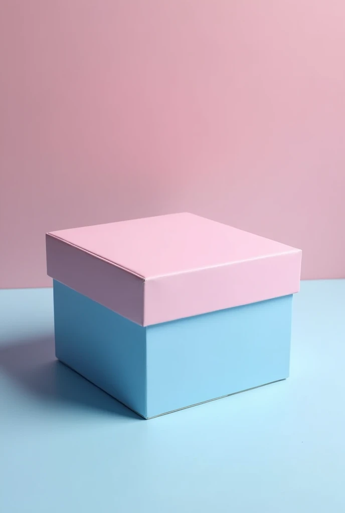 Suprise box blue and pink closed