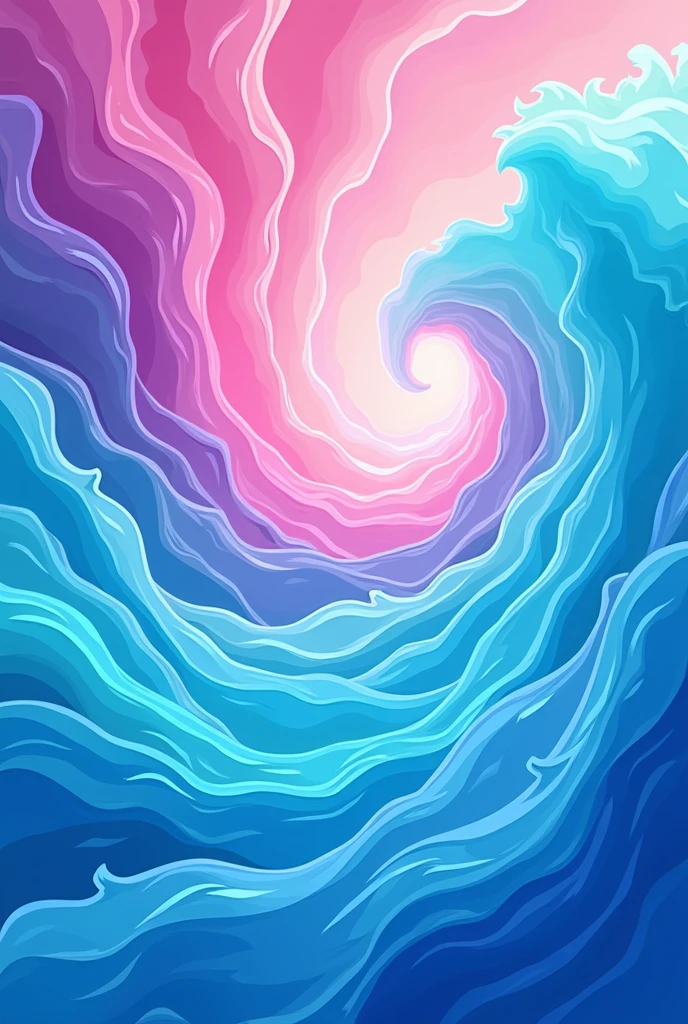 Swirl gradient, very detailled, toon, with Aqua colors, Cyan and Hot Pink