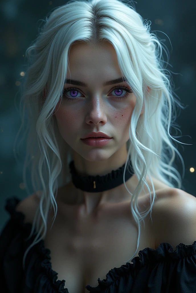 photography, masterpiece, top quality, photorealistic, 8K, high resolution, detailed skin, 8K Ultra HD, DSLR, soft lighting, high quality, film grain, Fujifilm XT3, (upper_body:1.4), 1.2, realistic, Ultra Detail, Ultra High Resolution, blurry, extremely detailed CG unity 8k wallpaper, finely detail, highly detailed, cinematic lightning, official art, perfect anatomy, perfect hands, perfect face, round face, best quality, dreamlikeart, (8k, RAW photo, best quality, masterpiece:1.2), (perfect face:1.3), (BREAK:1.7), (masterpiece, best quality, ultra-detailed, best shadow), (detailed background,dark fantasy), (beautiful detailed face), high contrast, (best illumination, an extremely delicate and beautiful), ((cinematic light)), colorful, hyper detail, dramatic light, intricate details, (1girl, solo,white hair, sharp face,purple eyes, hair between eyes,dynamic angle), blood splatter, swirling black light around the character, depth of field,black light particles,(broken glass),magic circle,