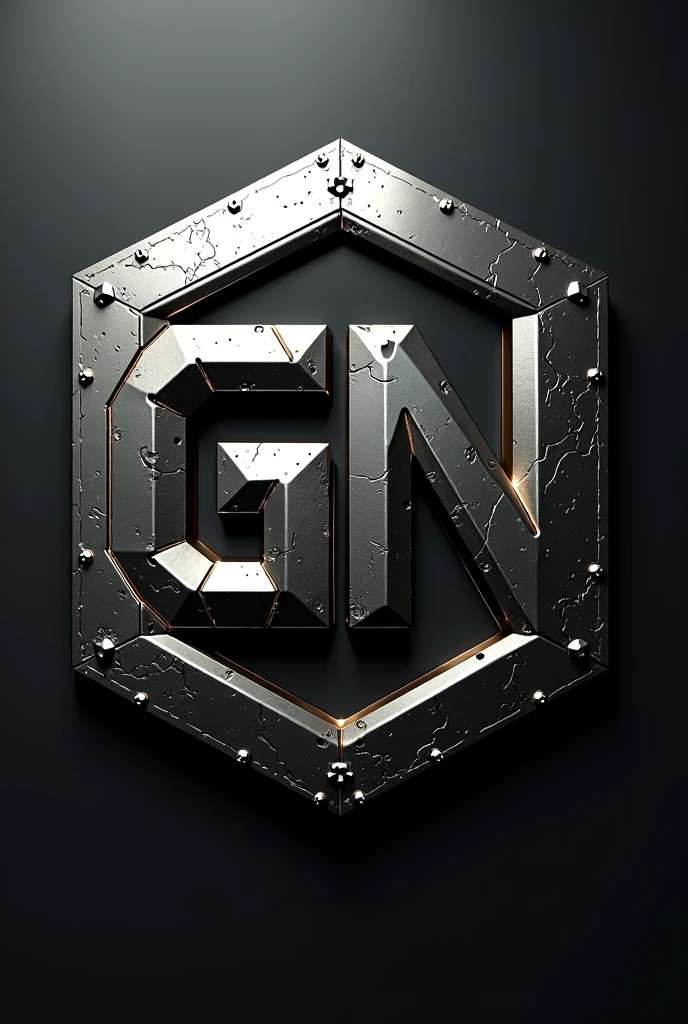 Create a mega company logo with the 1940s style GN letters logo