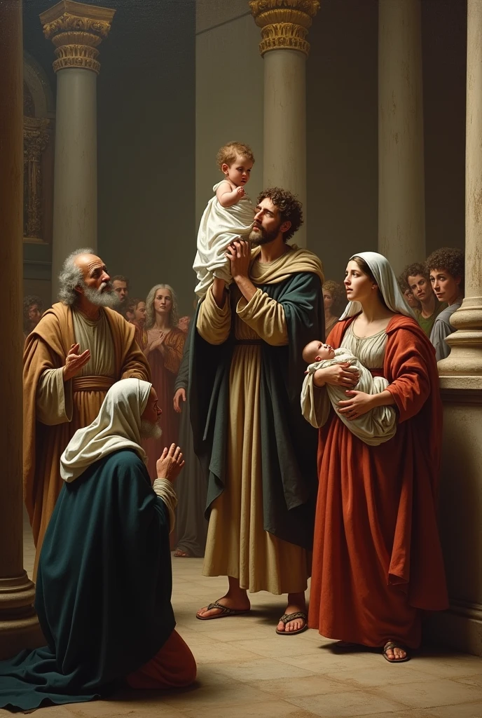 Presentation of the Lord in the Temple with Anna and Simeon Mary and Joseph