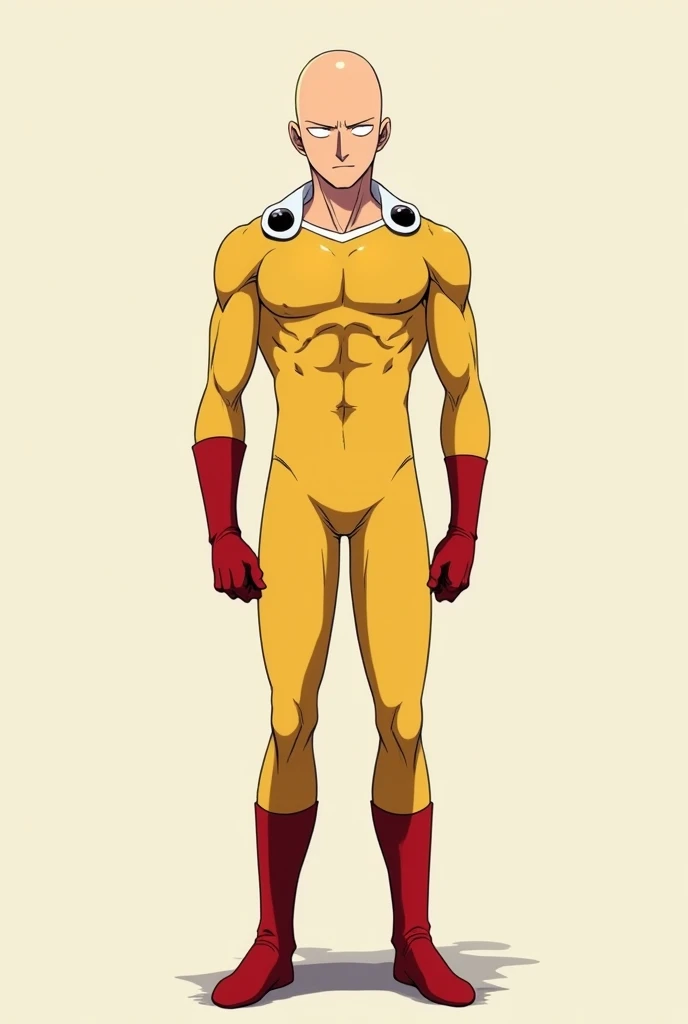 Create a full body photo of Saitama 
