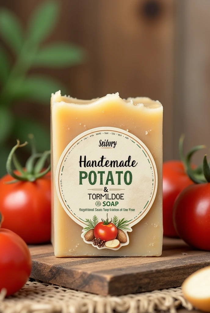 Sticker label For Potato and tomato soap