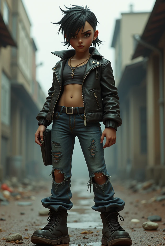 A tomboy and Müllet hair
