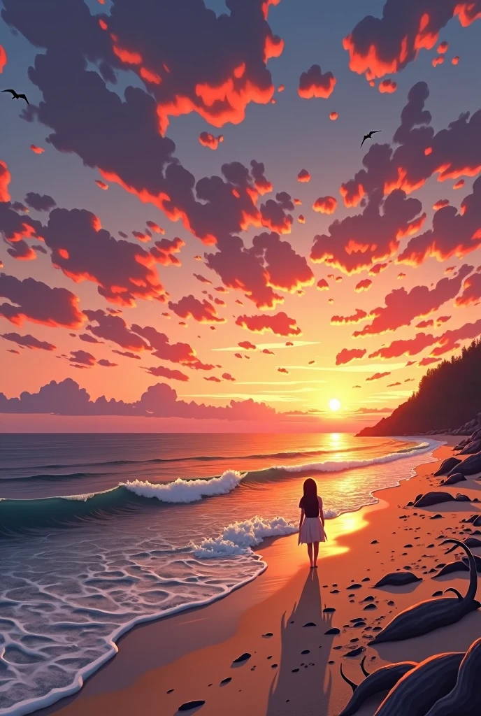 sunset at the beach