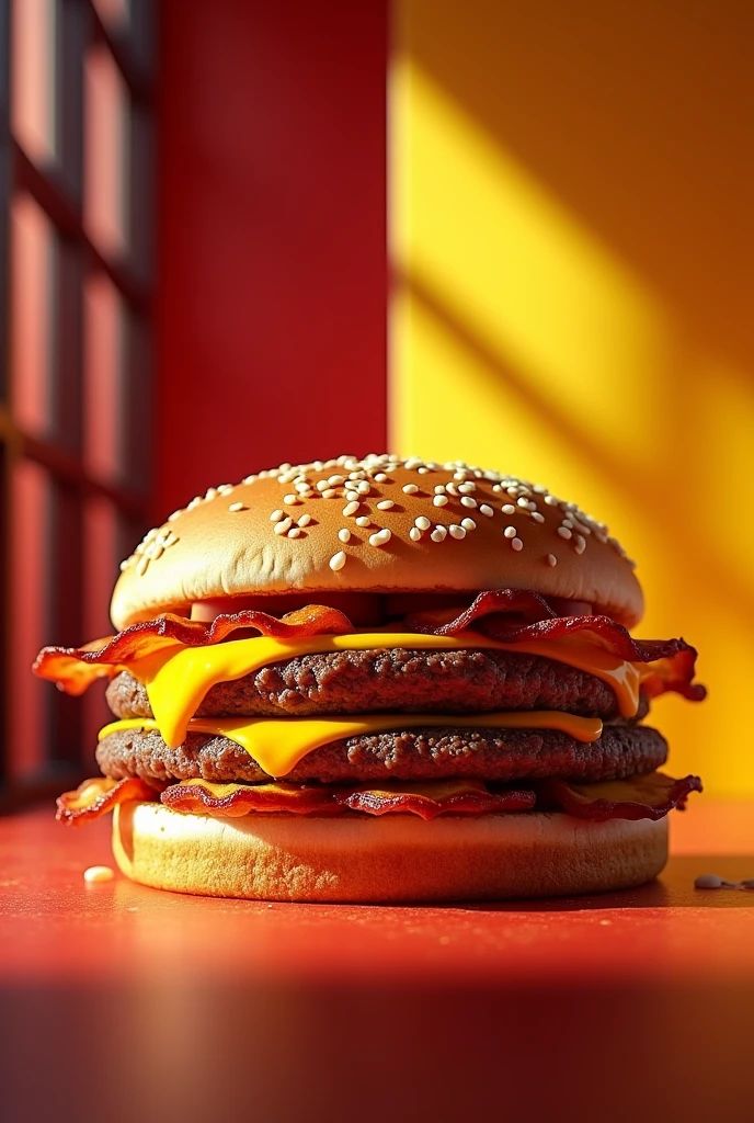 McDonald’s, brings out a new burger, create an advertising image with the name McSiggüüü