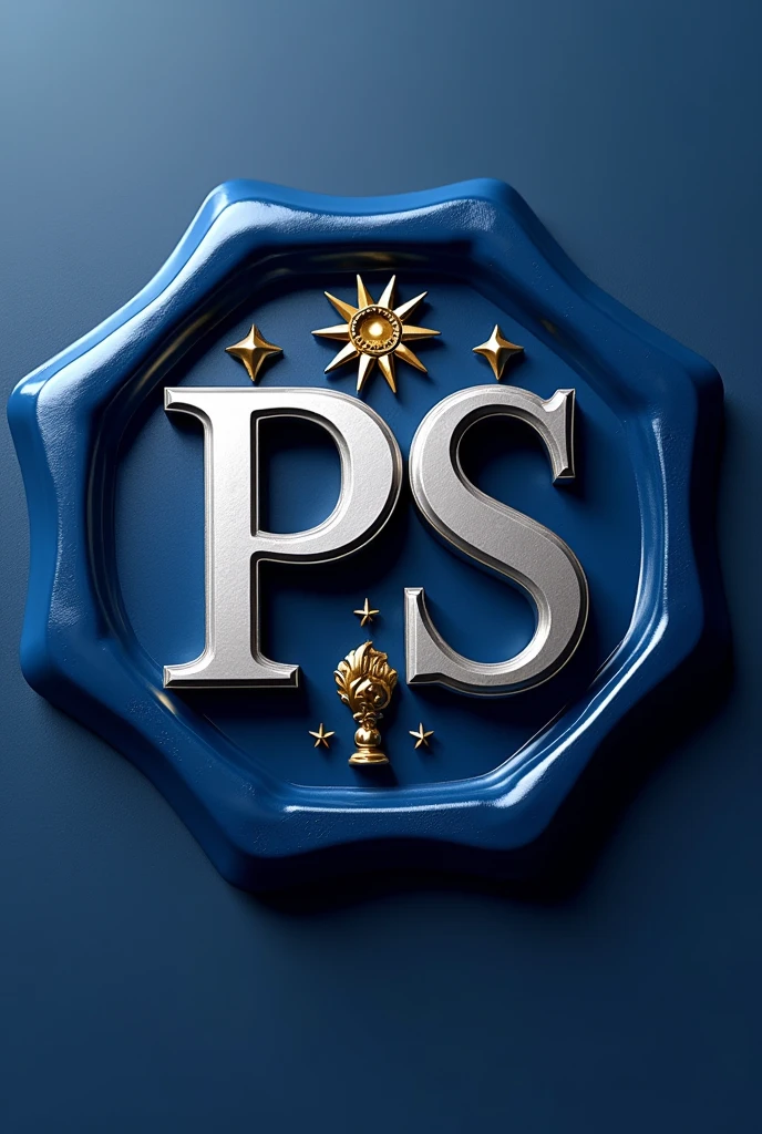 Logo for a political party in Venezuela on an embossed wax seal, Details: form: The logo will be octagon shaped, representing strength, stability and protection.
Color: The background of the octagon will be dark blue, a color that evokes confidence, serenity and patriotism.
LETTERS: The letters "ps" They will be located in the center of the octagon, with a modern and elegant design. The letters serán de color plata, a color that represents strength, nobility and elegance.
Effects:
The letters "ps" will have a slightly raised shadow effect, to give them a touch of depth and realism.
A soft glow effect can be added to the letters "ps", to make them look shiny and attractive.
Details adicionales:
A small visual element can be incorporated next to the letters "ps" that represents the homeland. He could be a star in Venezuela, an eagle or a map of Venezuela.
The visual element would be golden in color, a color that symbolizes wealth, power and nobility.
Elements to consider:
Typography: The typography of letters "ps" must be modern, easy to read and representative of the party&#39;s identity.
position: The position of the letters "ps" inside the octagon must be balanced and attractive.
Details: Se puede añadir Details adicionales al logo, as a texture effect, a color gradient or visual element that complements the design.