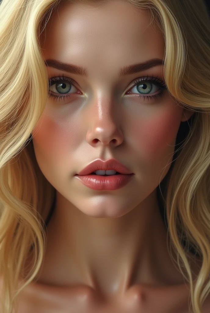 Realistic and sensual drawing by Agnetta Faltskog from the Swedish band ABBA
