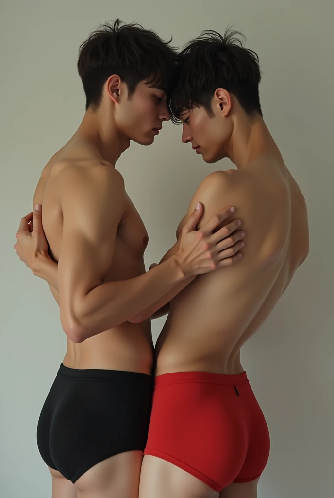 A 2 tow 2 boy in black and red colour trunk underwear in sex time trunk speedo only in sex time
