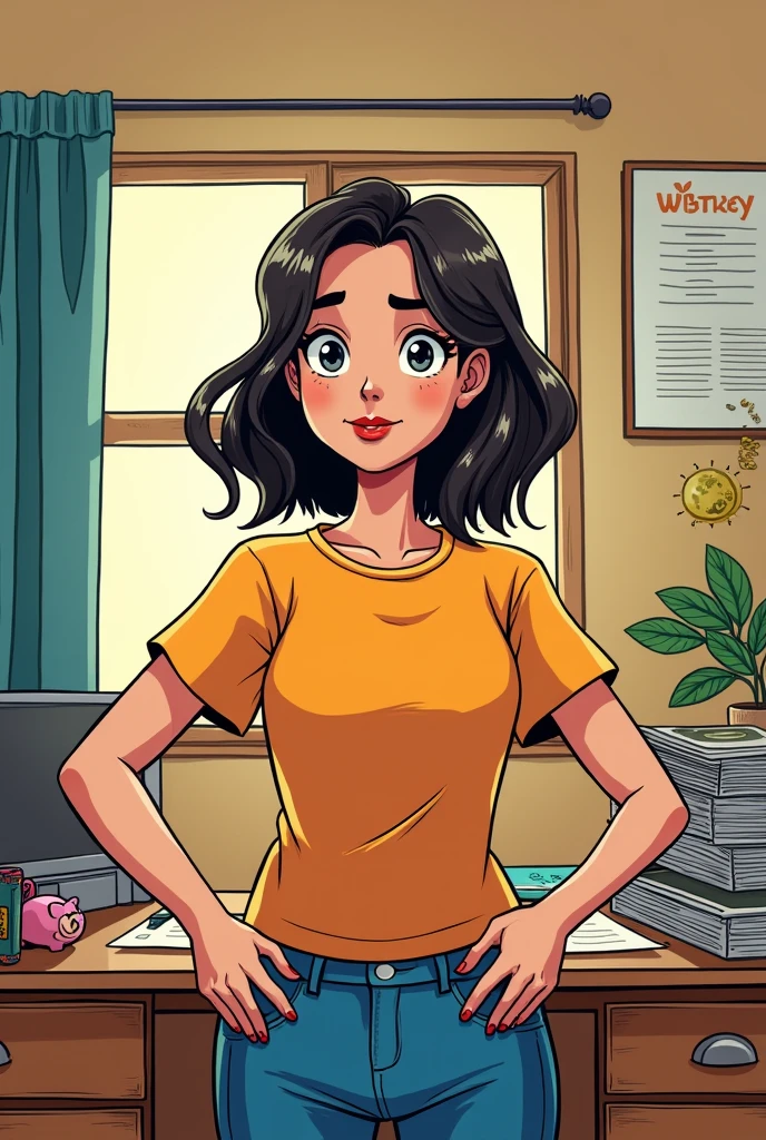 generate an illustration for this sentence:"I set up an emergency fund. I am prepared for the unexpected"(that the drawing style is comic-like)