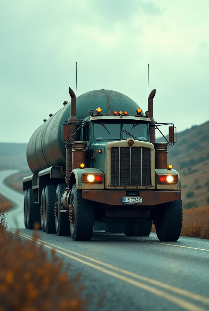 truck carrying exploding gas cylinder