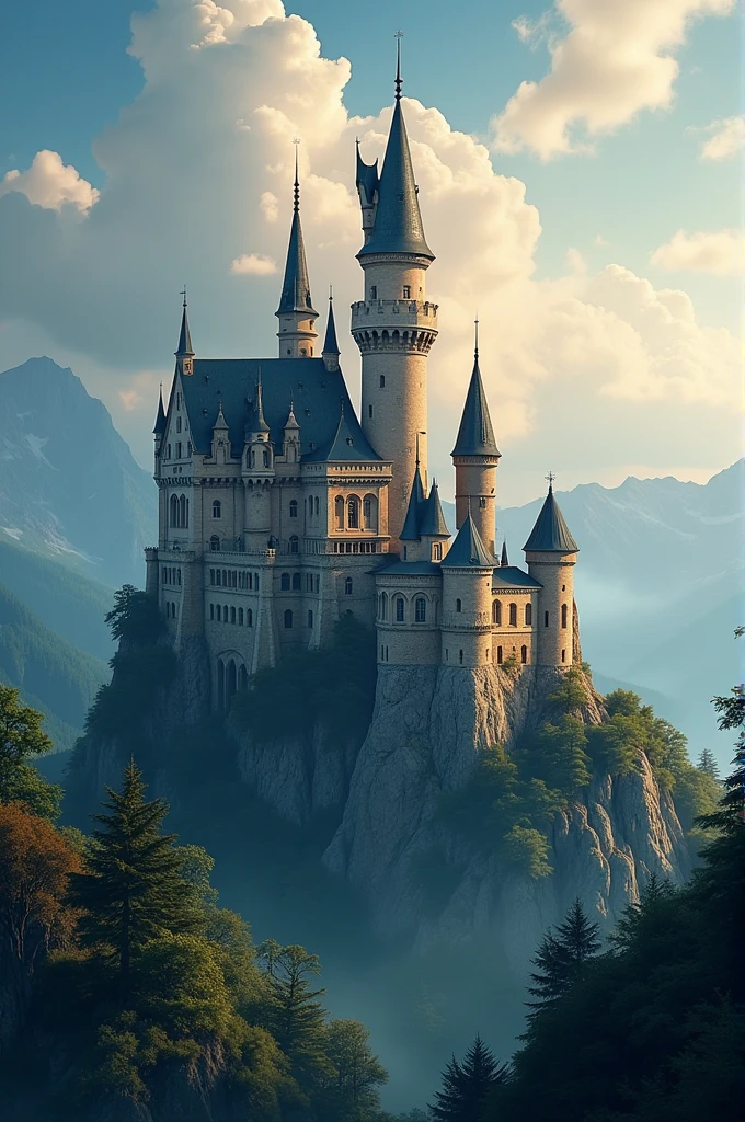 I want to create a logo for my castle from a photo of my castle and I have a logo template that I want to copy just need to change and put my castle in the background in the same way
