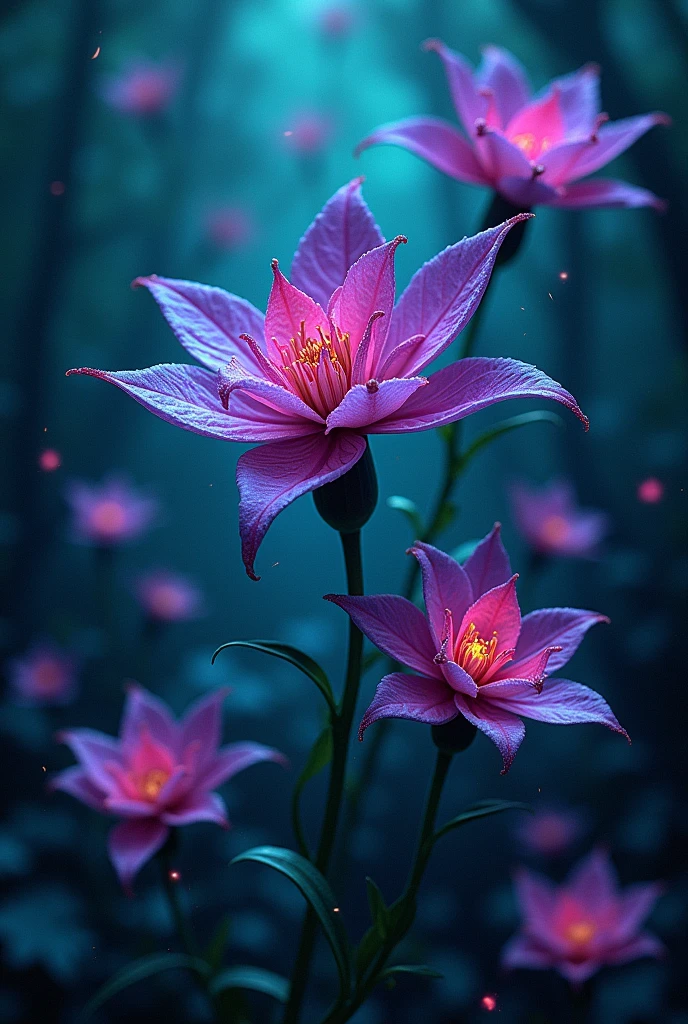 Dark colorful flowers々