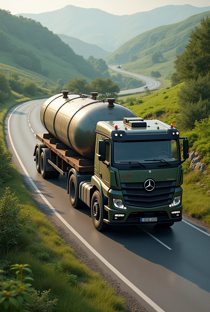 truck transporting gas cylinders