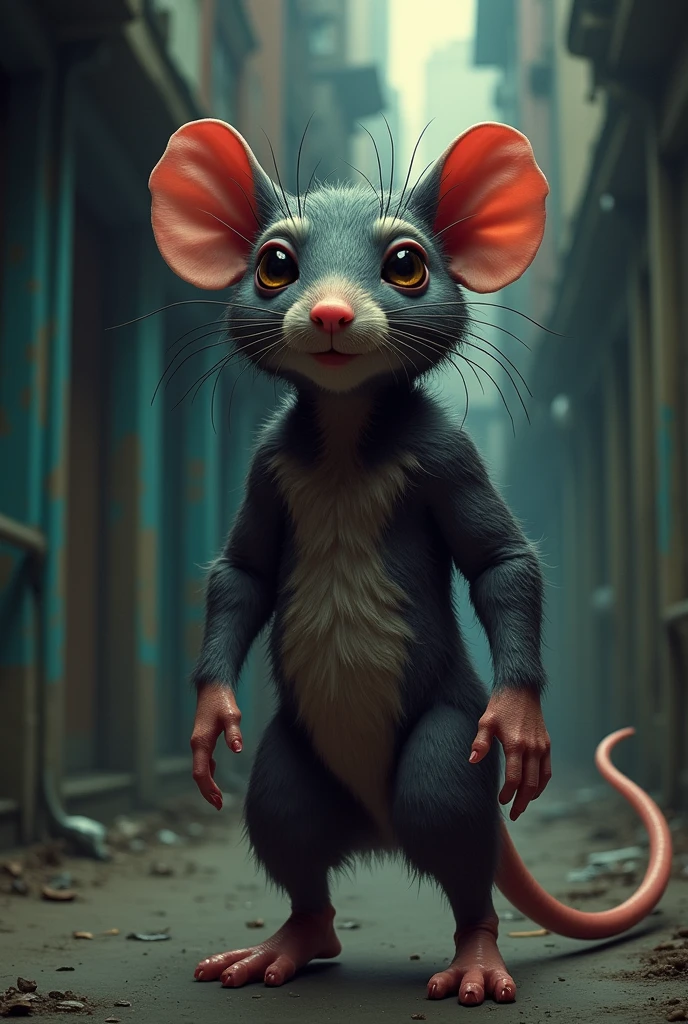 Create a photo of Leonel Messi dressed as a rat