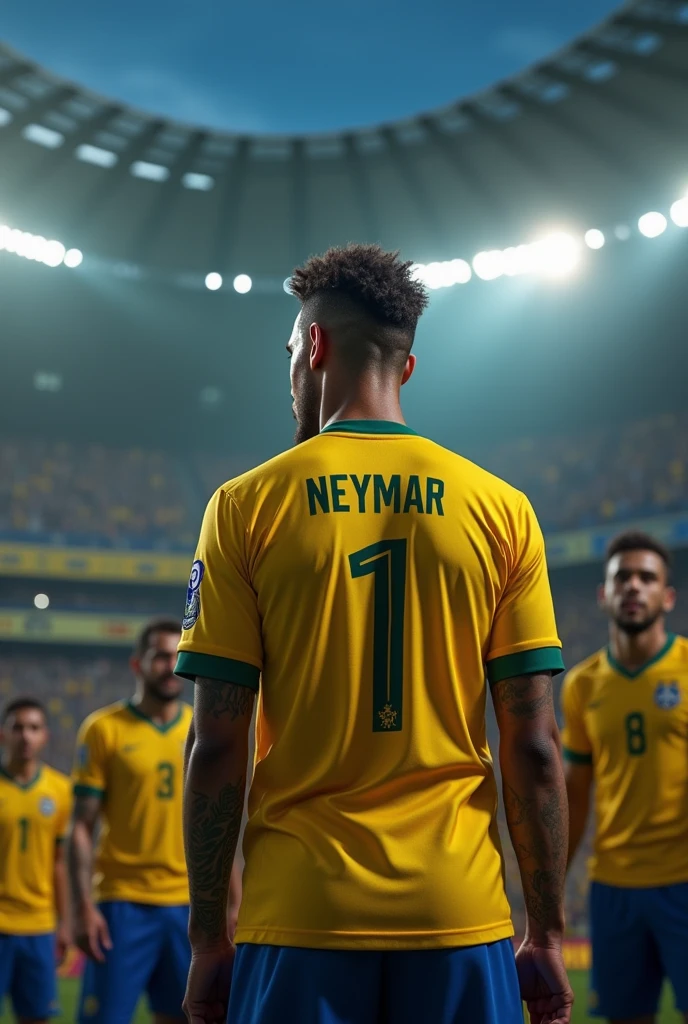 Neymar being announced at Vasco da Gama