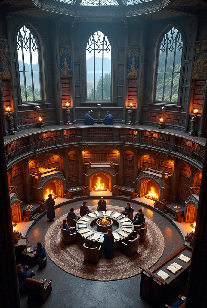 Ravenclaw common room in realistic form.