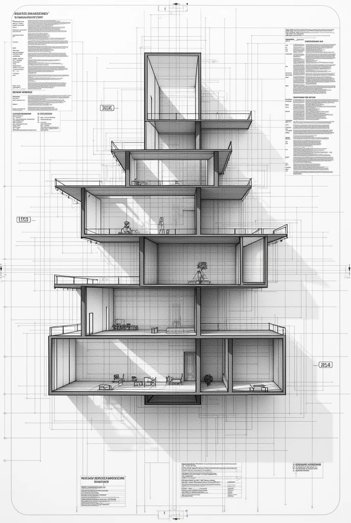 Architectural plan with measurements