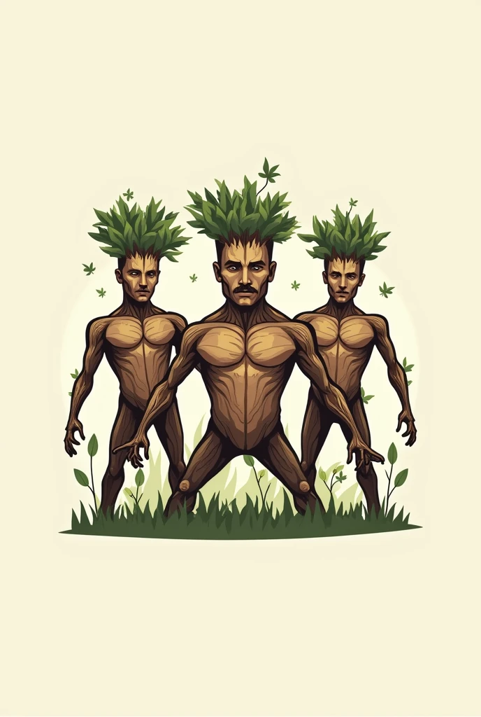 bachelor party logo, Tree men, with the names eliot, posh jesus