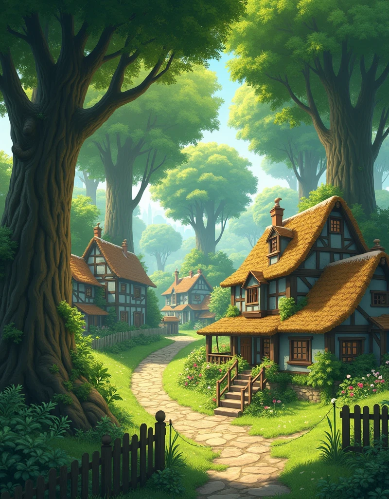 A small town beneath the clover forest