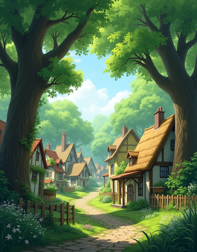 A small town beneath the clover forest