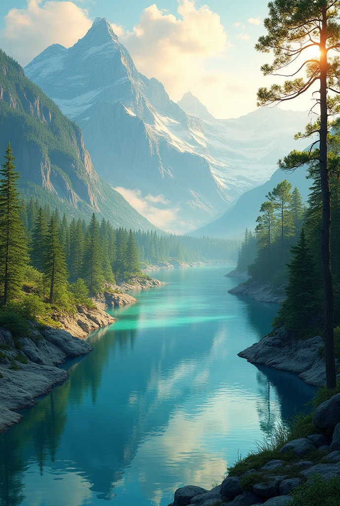 Generate a pic of world's scenery for YouTube channel profile