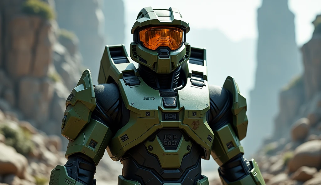 Halo Master Chief with the word written on his chest Jep Boca