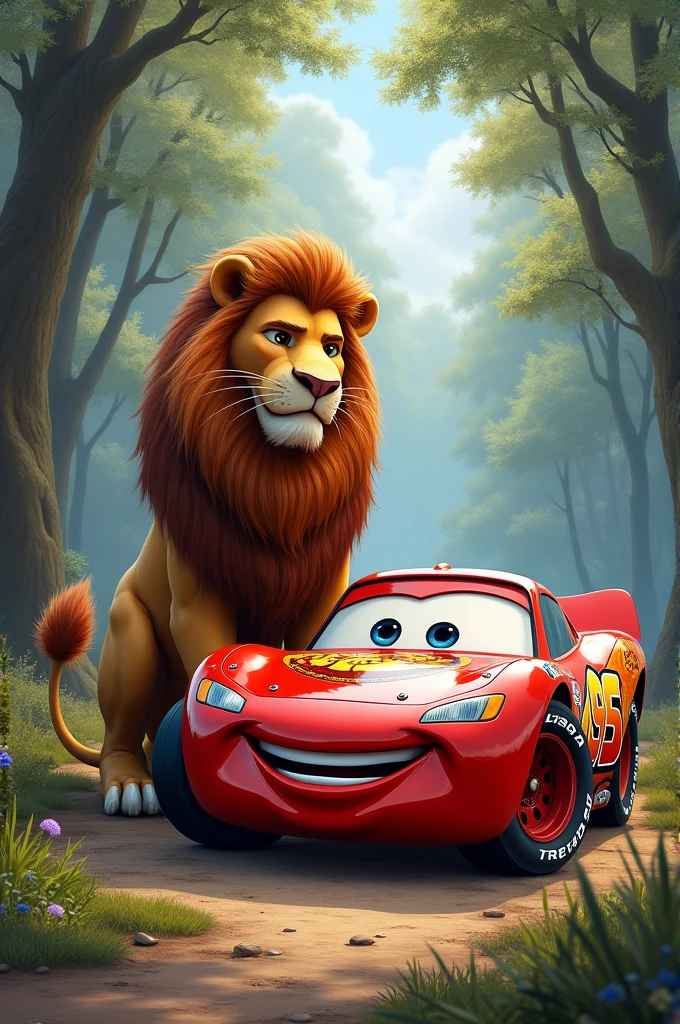 lightning mcqueen on edmund's side