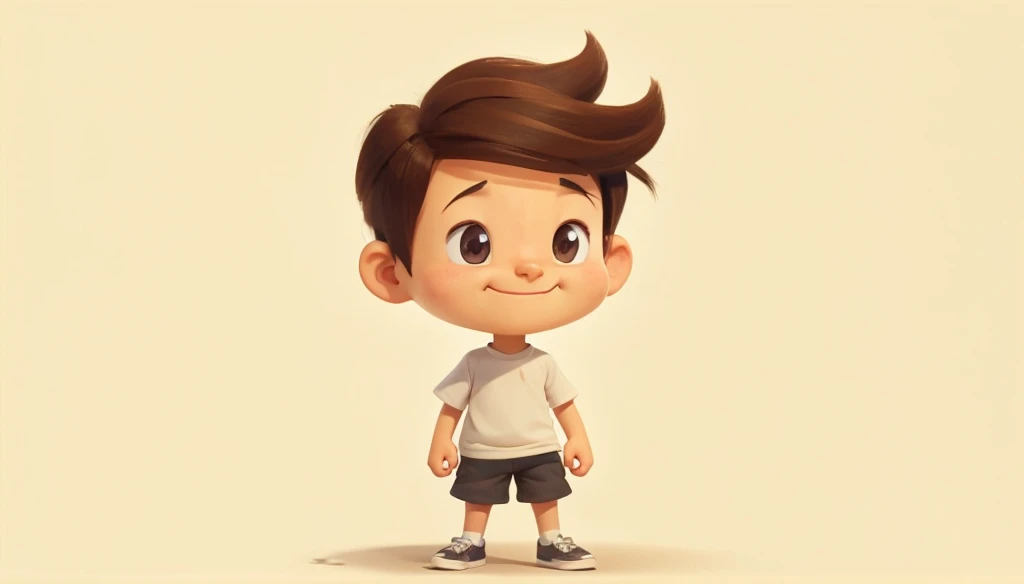 A simple and attractive 2D cartoon character is seen sincerely apologizing to another cartoon character. The main character has a slightly bowed head, with an honest expression, while the other character smiles and offers a handshake. The background is minimal, focusing on the interaction between the two characters.