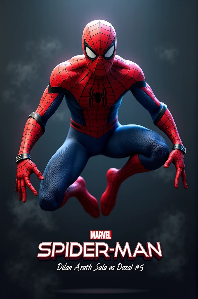 Spiderman 3D with letters below by DILAN ARATH SALAS DOZAL