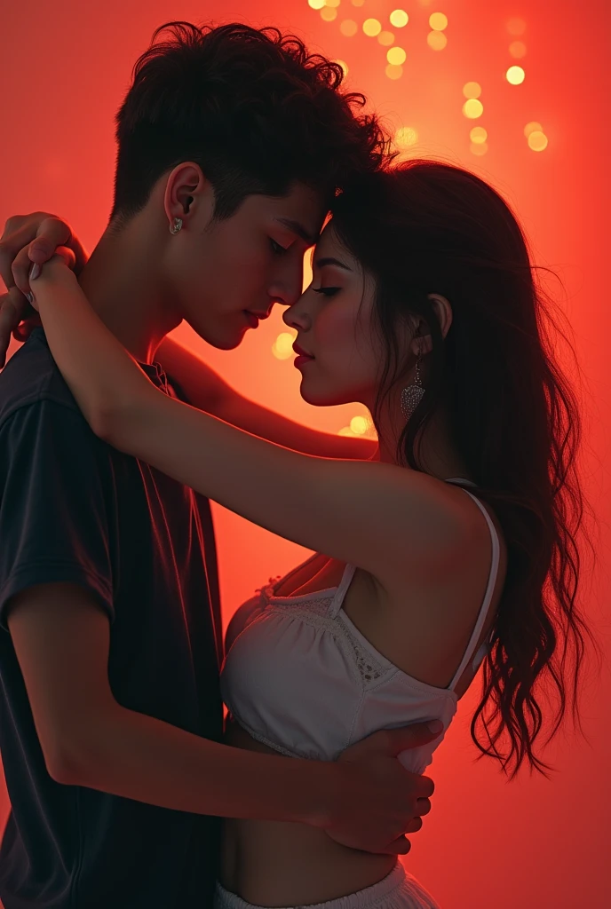 Create a girl who is passionately raping a boy