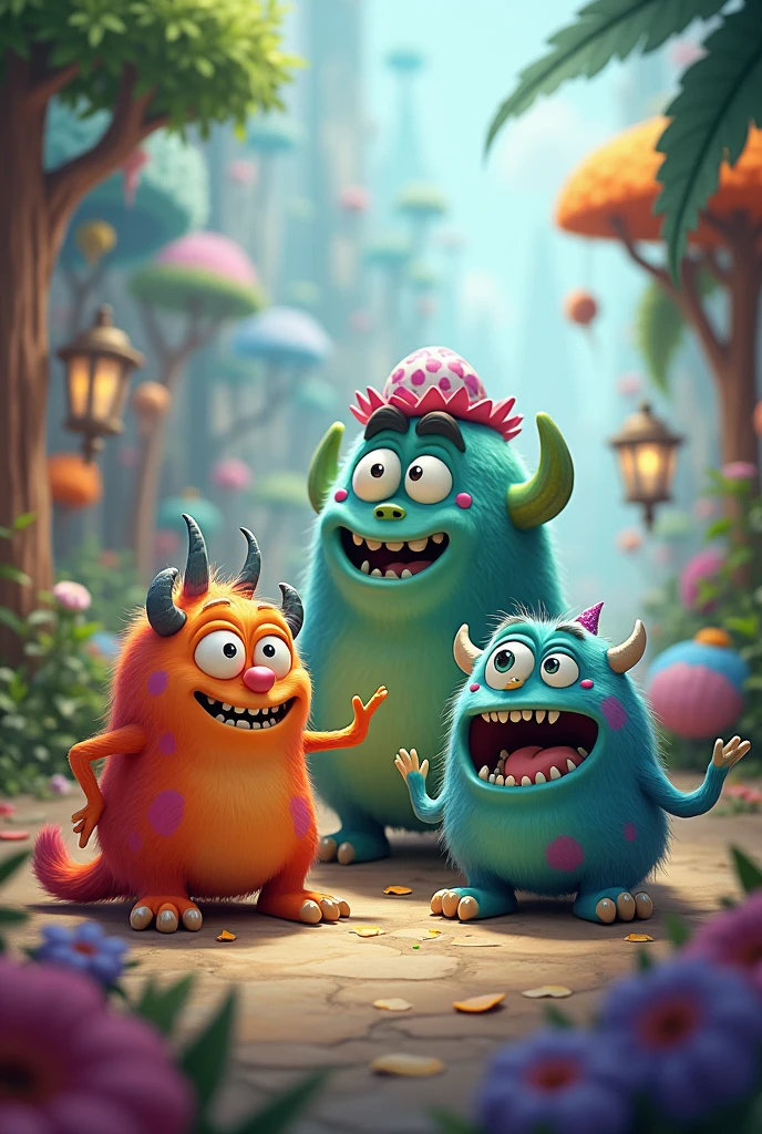 Create cute funny disney monsters