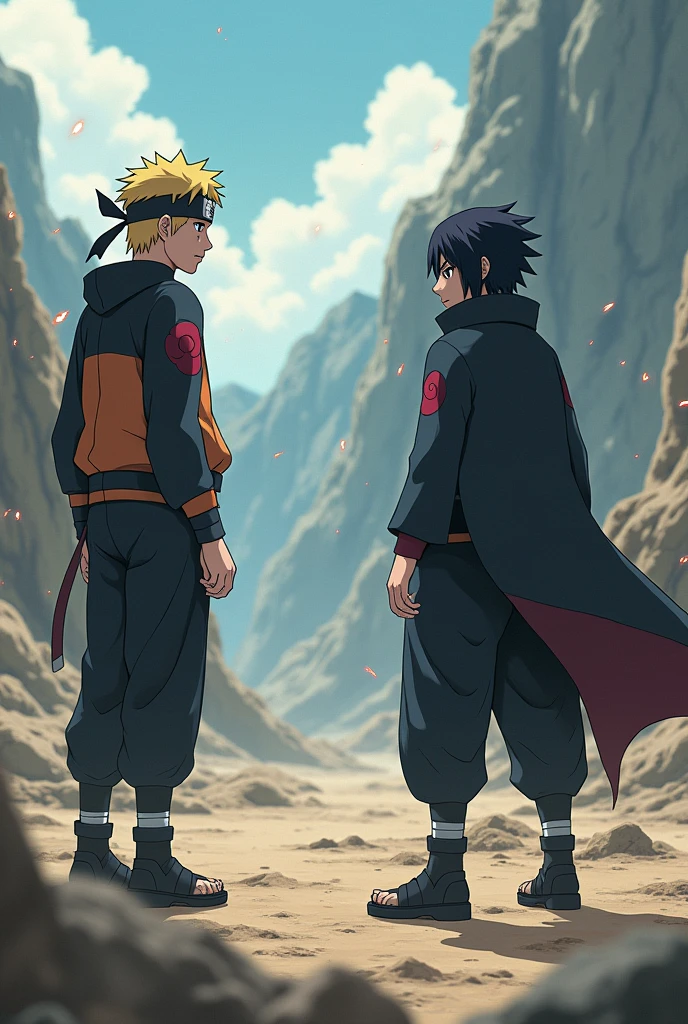 Boruto fighting training with Sasuke