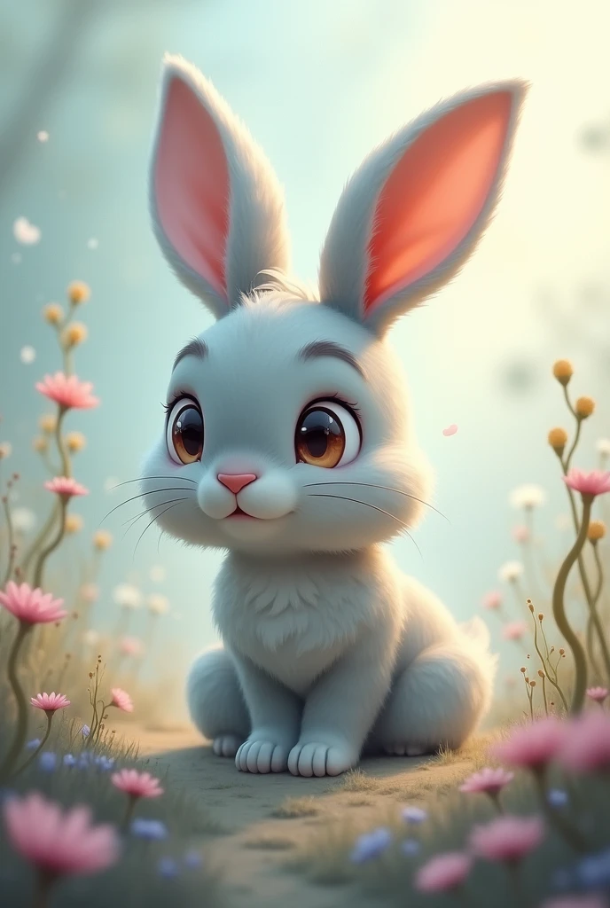 LIGHT LEAD COLORED BUNNY TURNED
