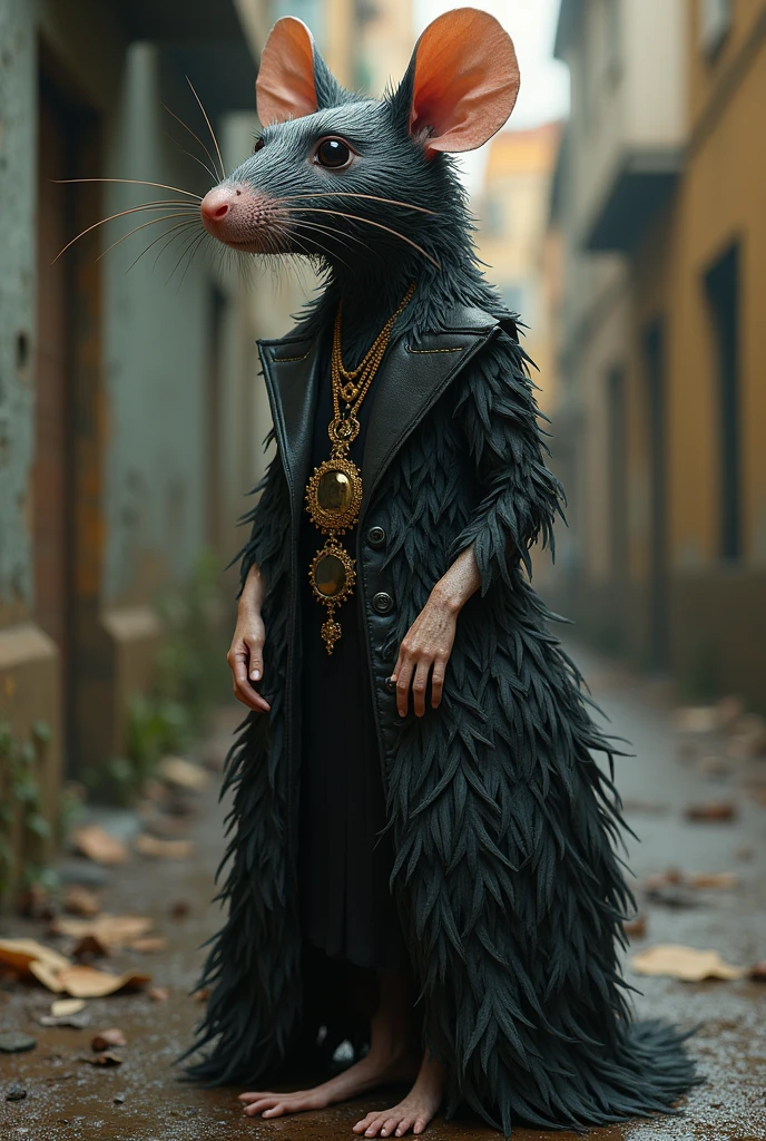 Poor Brazilian queen rat, plasticized but elegant