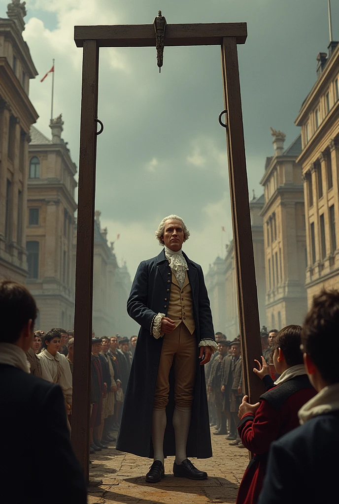 King Louis XVI on the guillotine