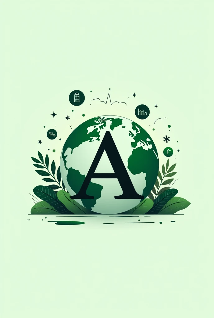 I want to create my company logo, It is a financial company for the field.
I want you to add the following items:
- A letter "A"
- Elements of the field (it could be: a tractor, word, pico, hoe, etc).
- Light Green and Black Color.
- Planet Earth.
- And other things that you see fit for the logo.