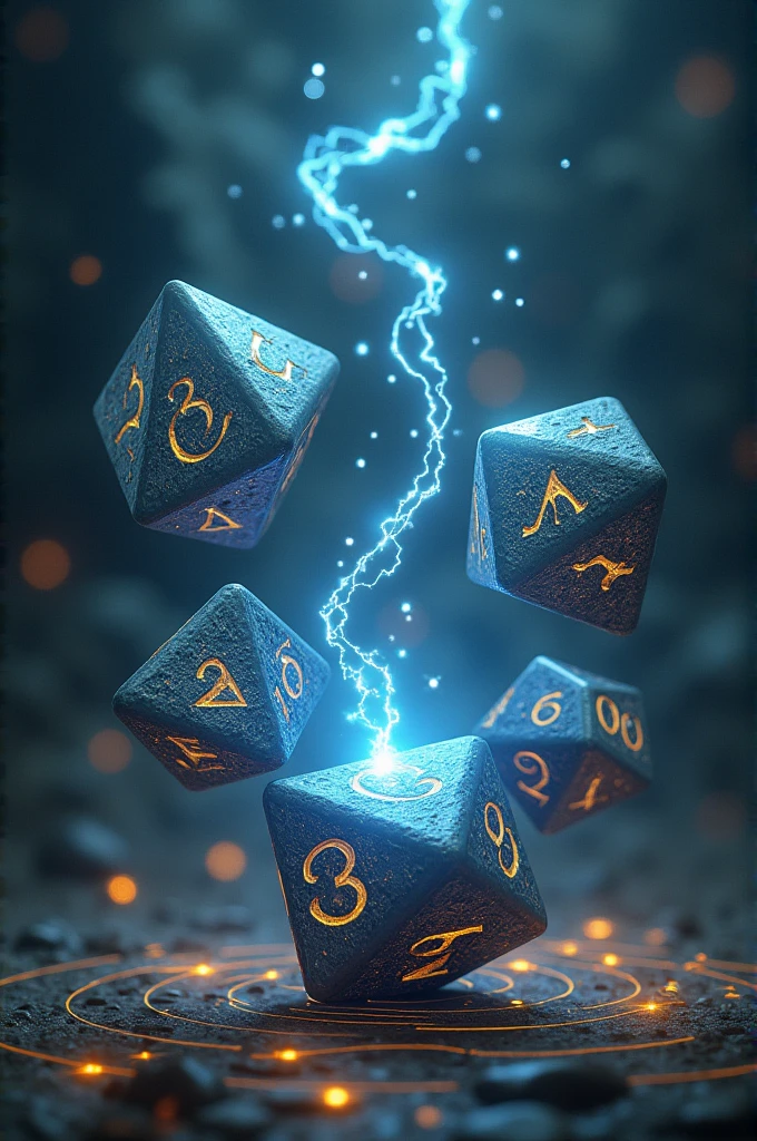 Dice that write the word "probability"
