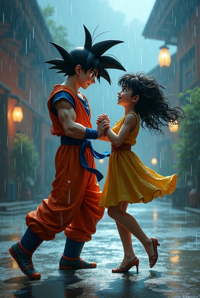 Goku and I danced together in the rain