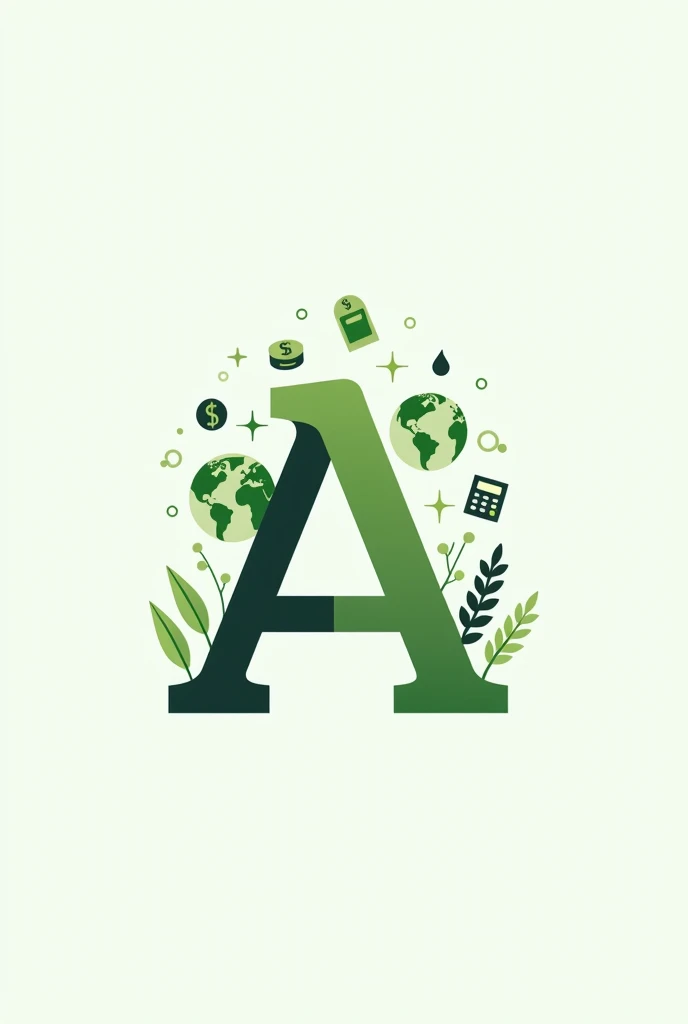 I want to create my company logo, It is a financial company for the field.
I want you to add the following items:
- A letter "A"
- Elements of the field (it could be: a tractor, word, pico, hoe, etc).
- Light Green and Black Color.
- Planet Earth.
- And other things that you see fit for the logo.