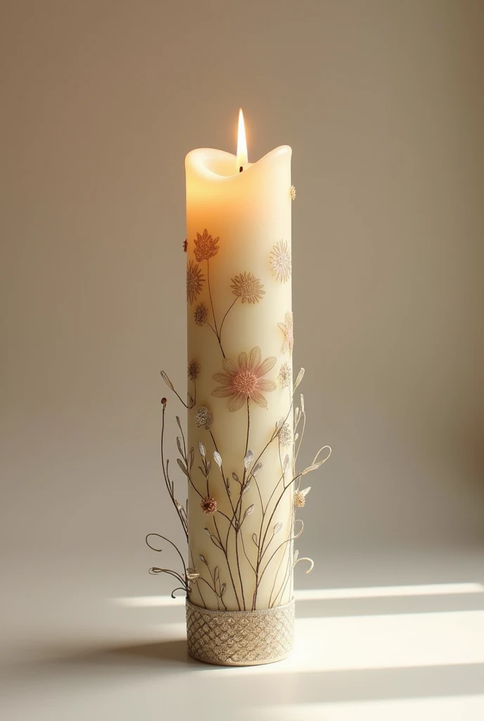 Decorated candle craft