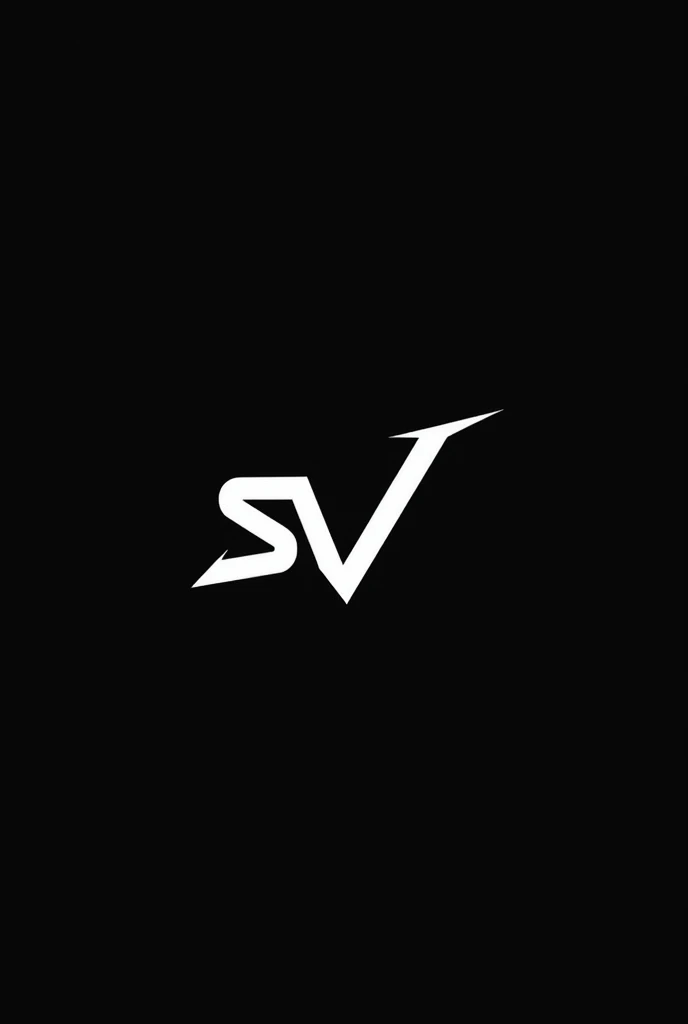 Design a modern and creative logo with the letters 'SVNTA' in a sharp, angular style. The letters should be intertwined or connected seamlessly, using a pure white color. The background should be solid black, ensuring the white logo stands out prominently. The overall design should be professional, sleek, and suitable for a premium brand.
