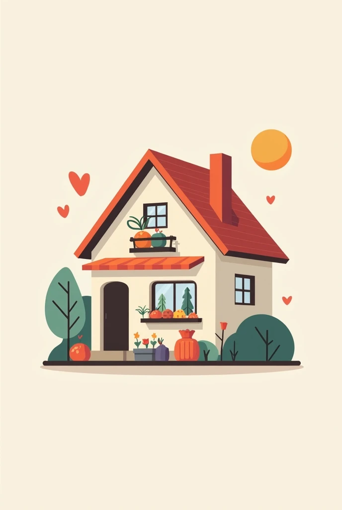You are a marketing expert who needs to make a logo for an online store that would be a house with products, Make me a logo with that theme, simple and elegant