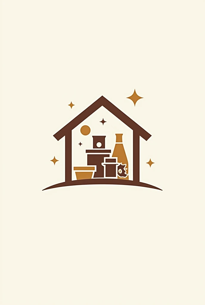 You are a marketing expert who needs to make a logo for an online store that would be a house with products, Make me a logo with that theme, simple and elegant