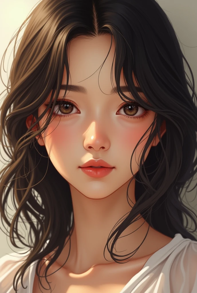  brown with black hair