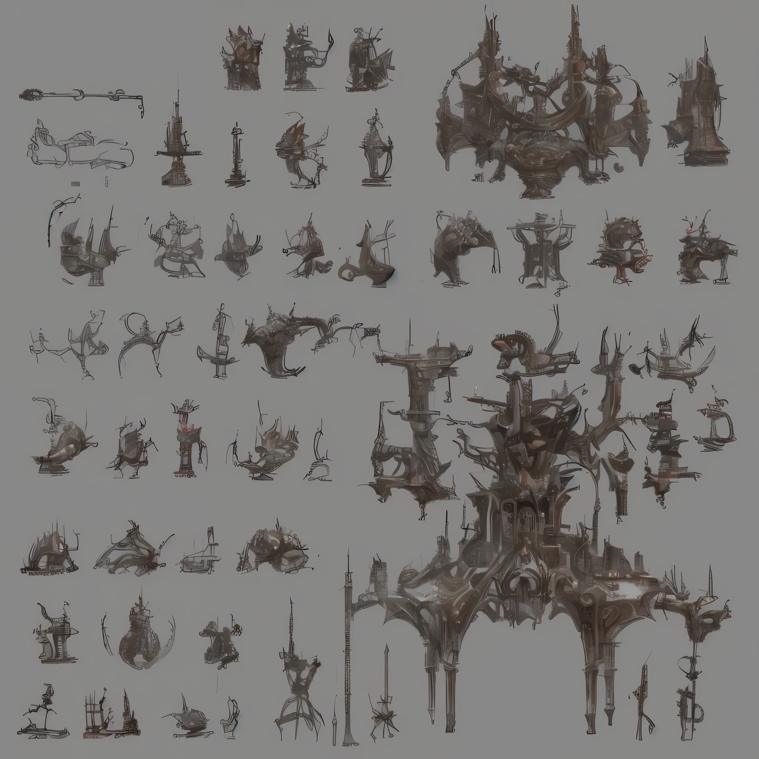 A fantasy machine for creating equipment, plain background