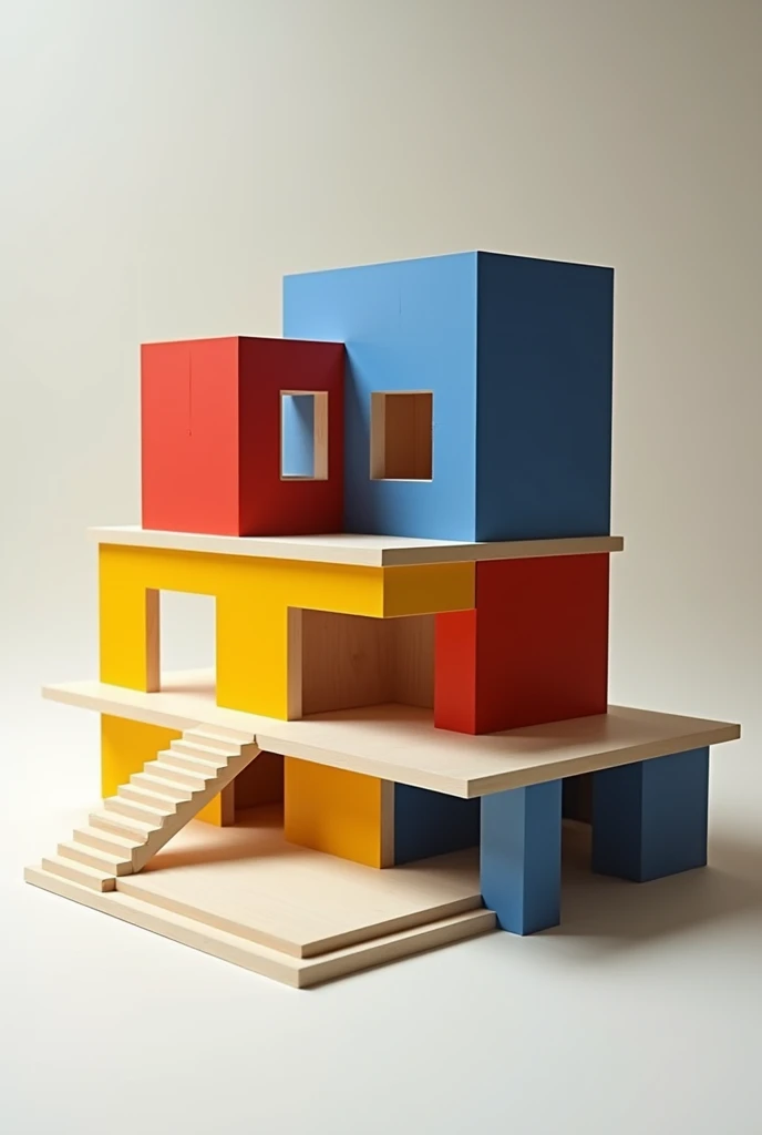 Ideas for architectural models based on neoplasticism house