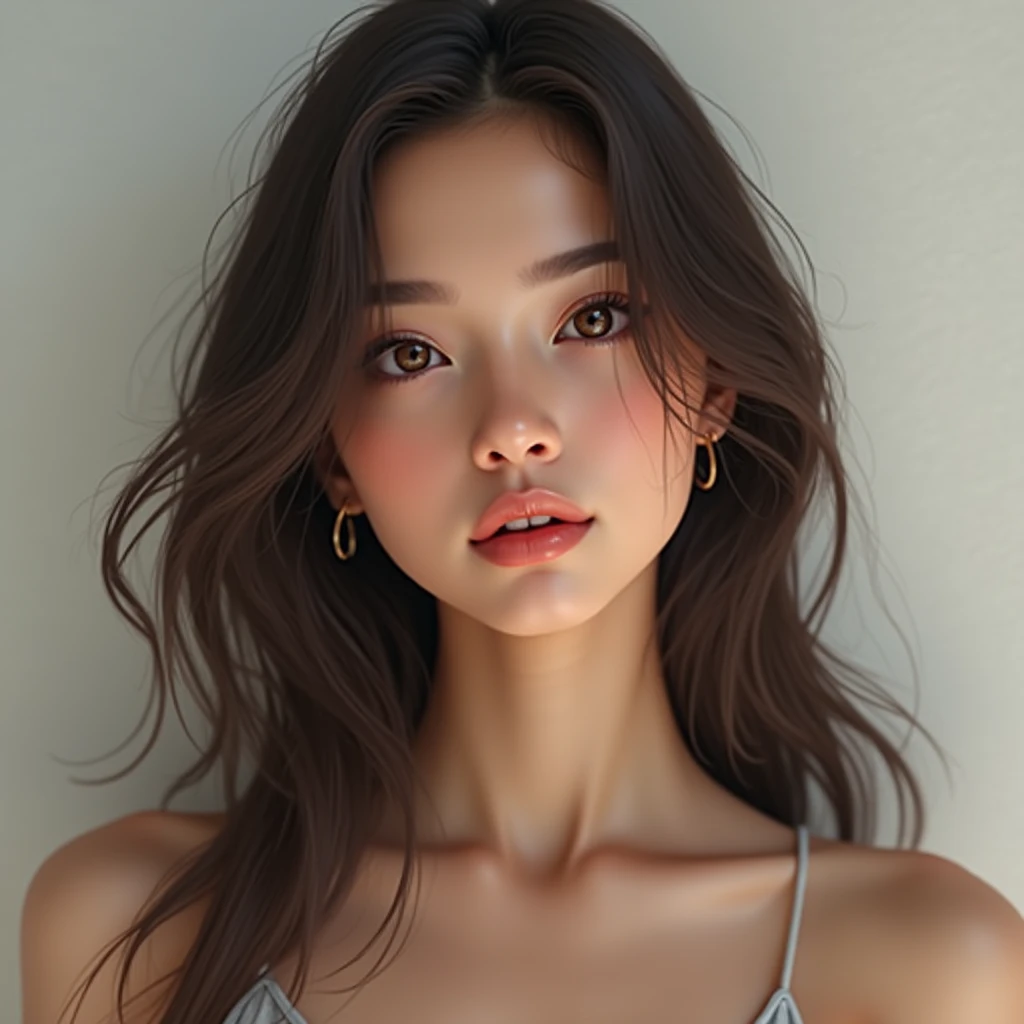Make this girl 100% realistic. I want her to be completely ultra realistic.