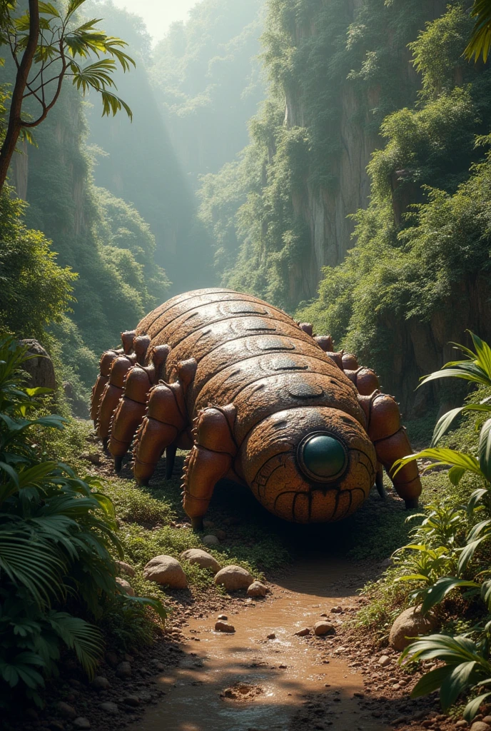 arthropleura plana en el carbonifero