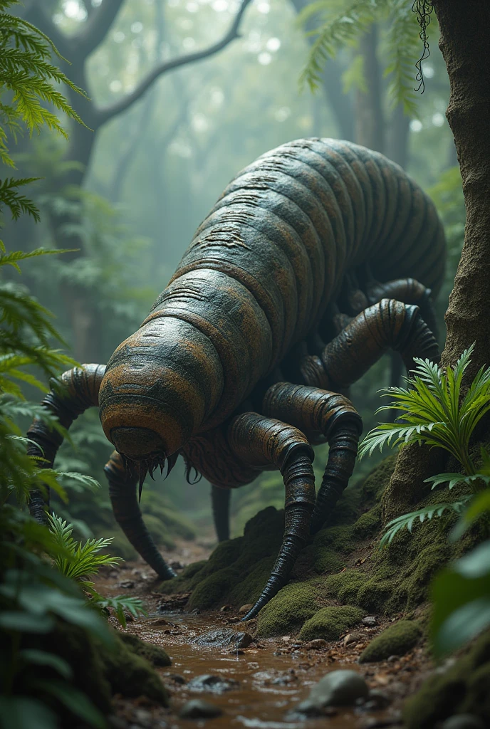 Arthropleura plana eyeless in the Carboniferous